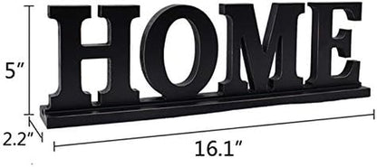 Wood Home Letter Sign Free Standing Cutout Home Word Decorative Home Table Sign for Home Decor