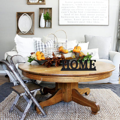 Wood Home Letter Sign Free Standing Cutout Home Word Decorative Home Table Sign for Home Decor